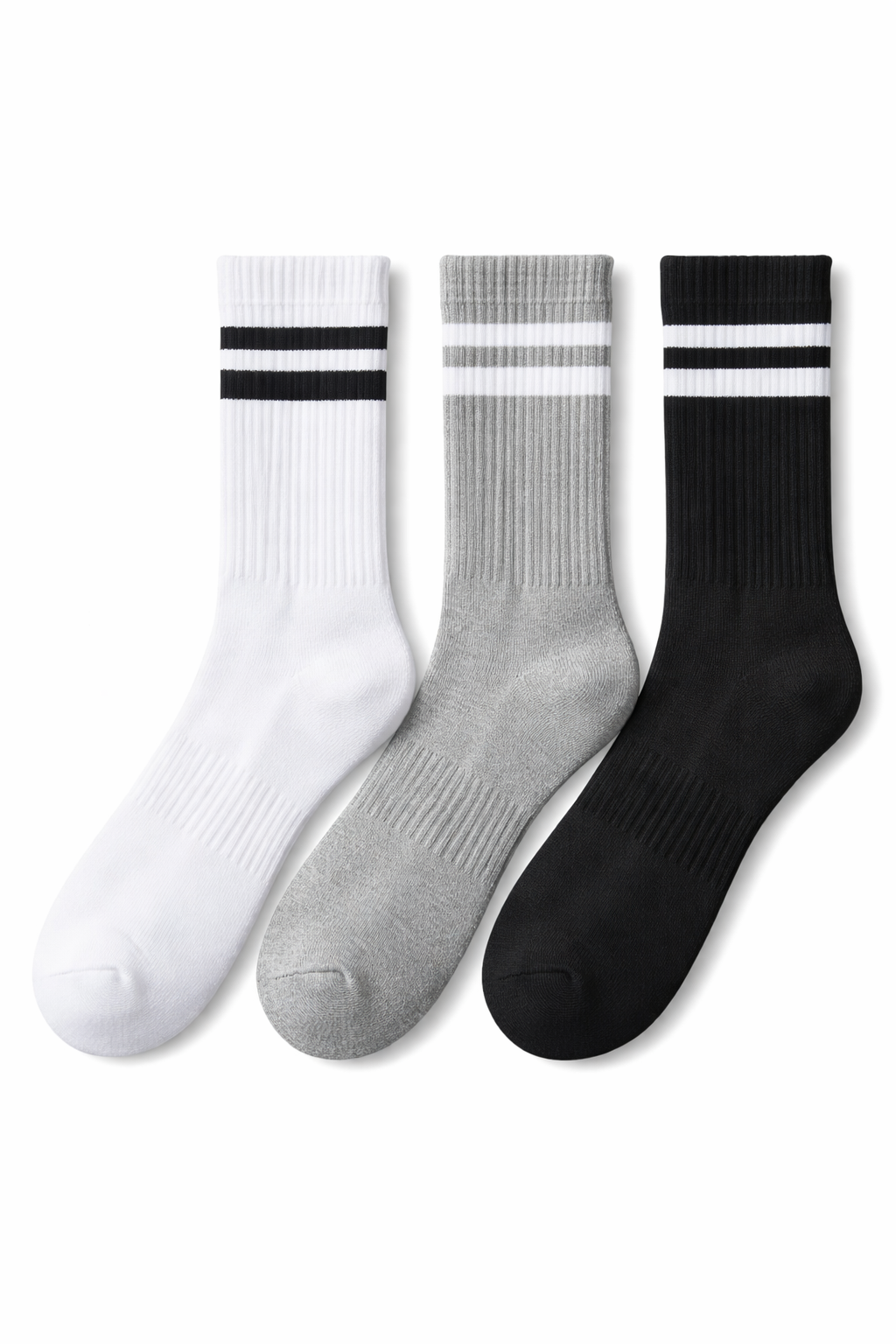 Essential Stripe Crew Sock Set (3-Pack)